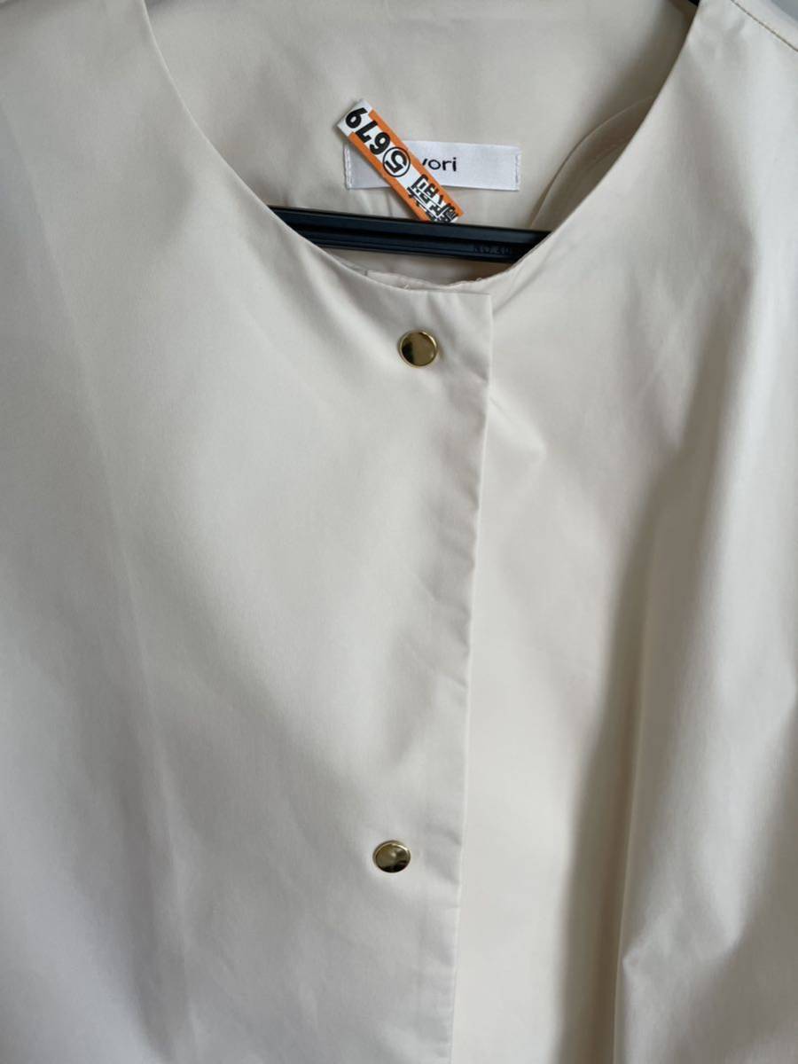 クリーニング済み美品 23ss yori 撥水タフタバルーンジャケット バニラ
