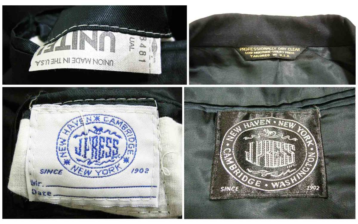 NY購入■Jプレス【ジェイプレス】 ネイビー スーツ ジャケット 43R_画像8
