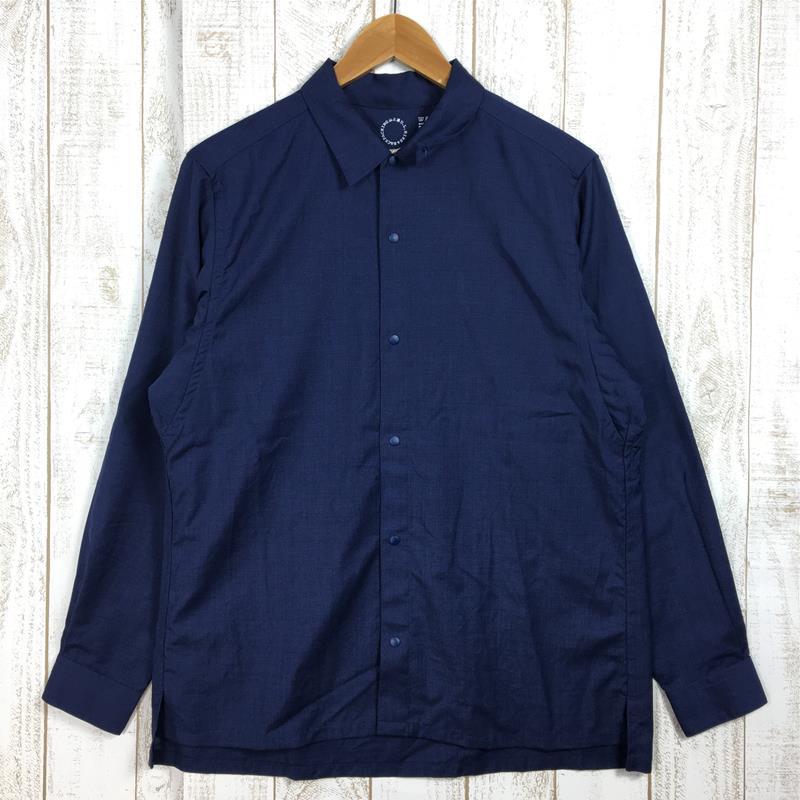 UNISEX M 山と道 メリノ シャツ Merino Shirt メリノウール 日本製 入手困難 YAMATOMICHI ネイビー系