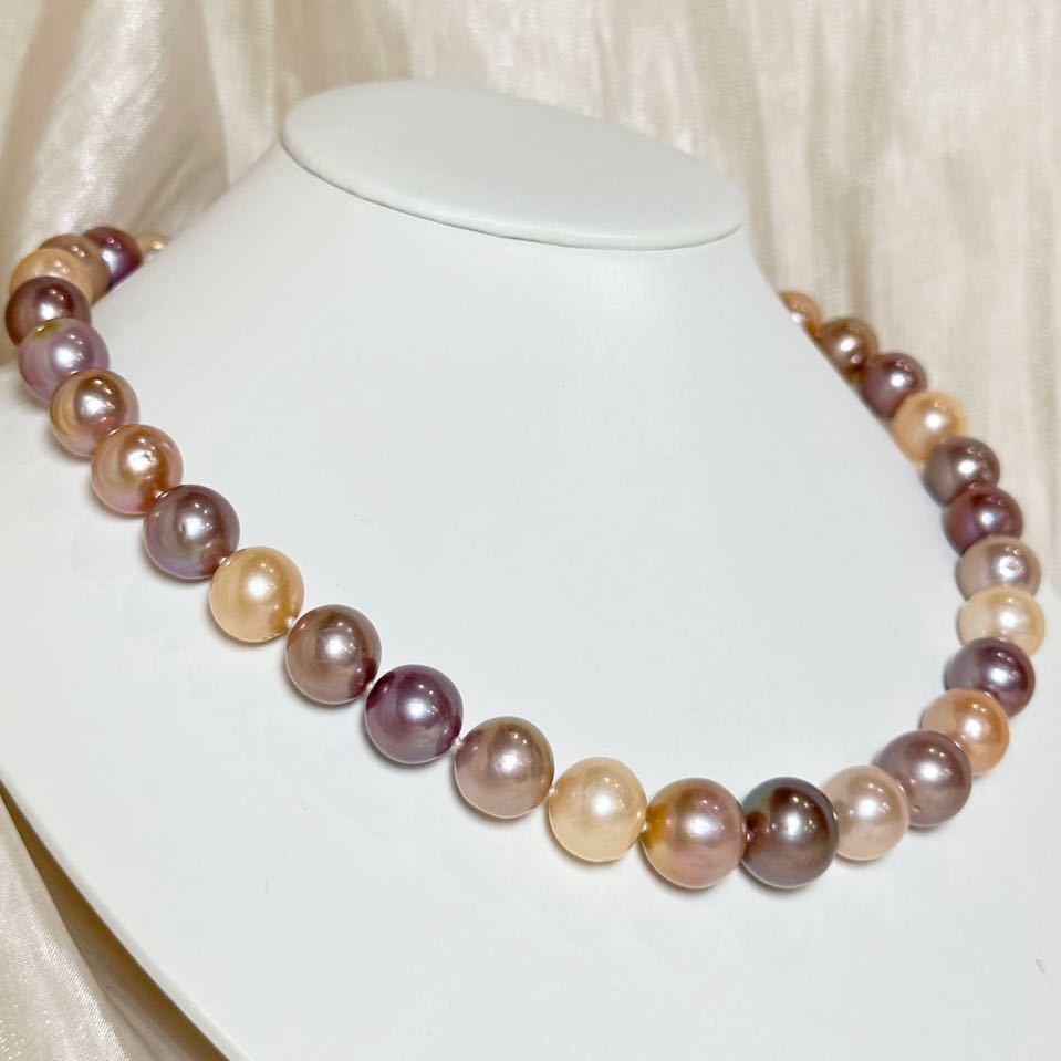 注目!花珠級!南洋パールネックレス 有核 12-14mm 44cm jewelry