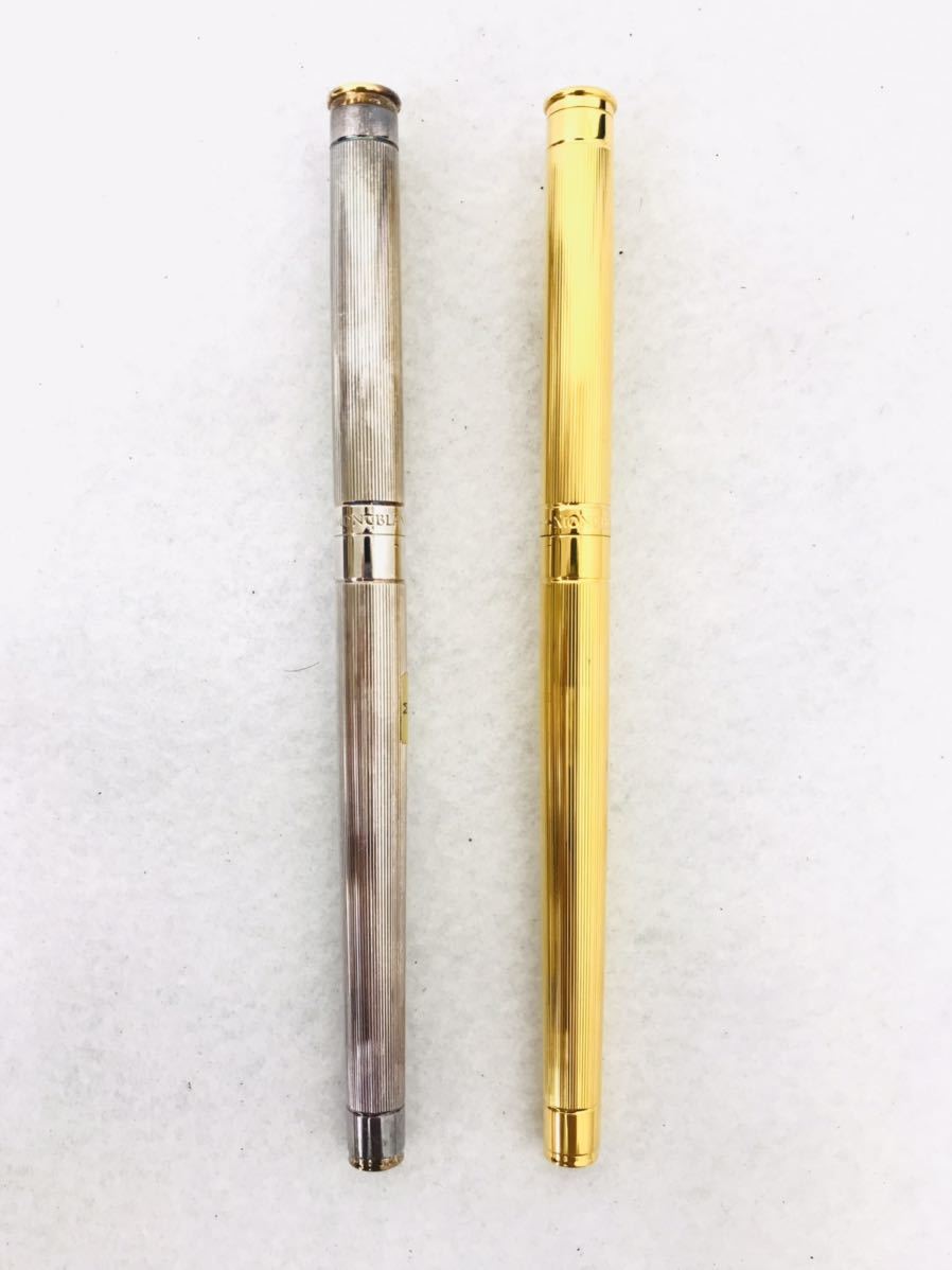 MONTBLANC モンブラン 万年筆 【ゴールド&シルバー2本セット】 K18 750