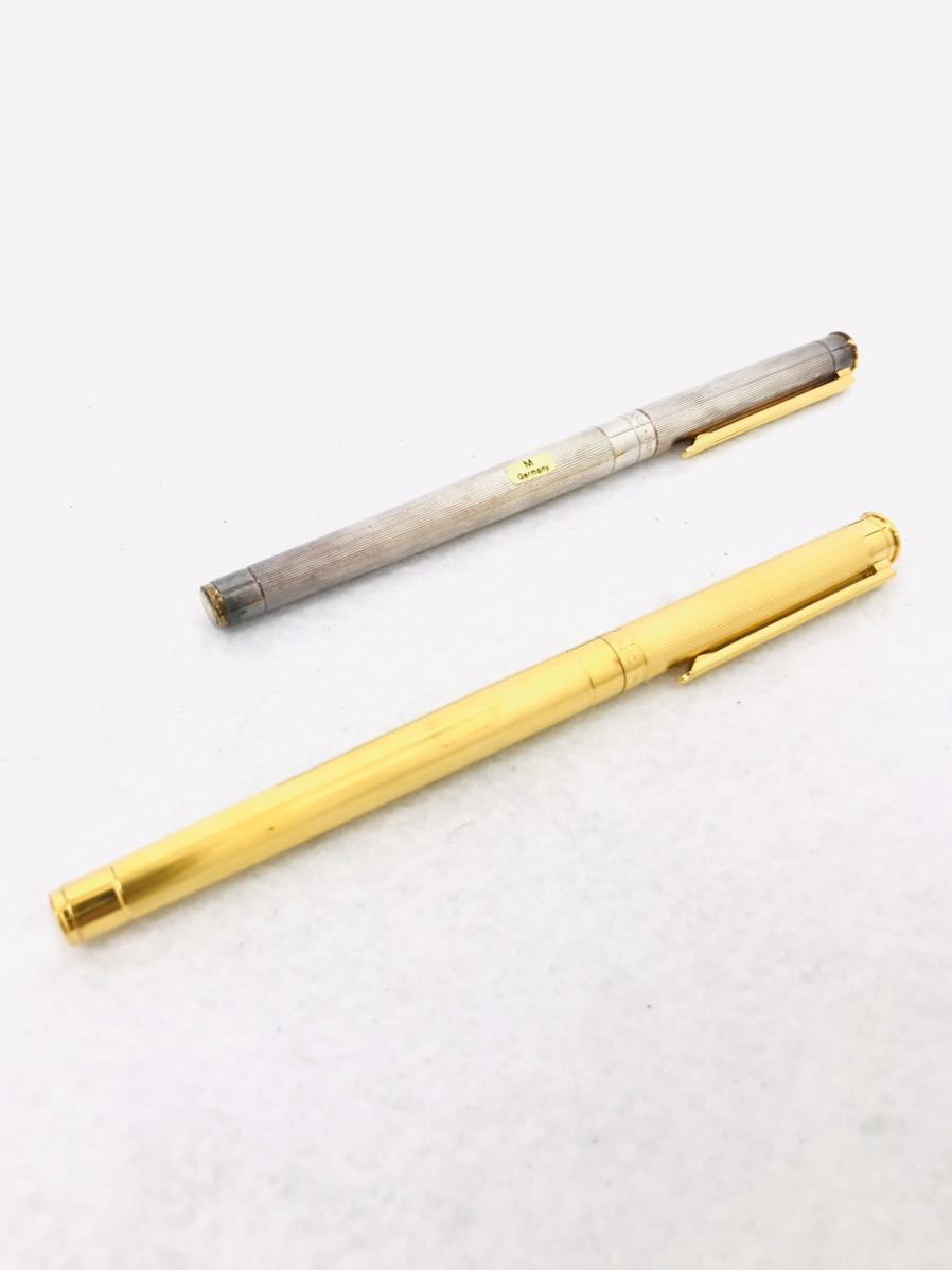 MONTBLANC モンブラン 万年筆 【ゴールド&シルバー2本セット】 K18 750