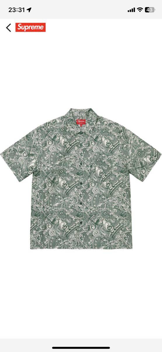 supreme Dollar S/S Shirt Green シュプリーム　Lサイズ