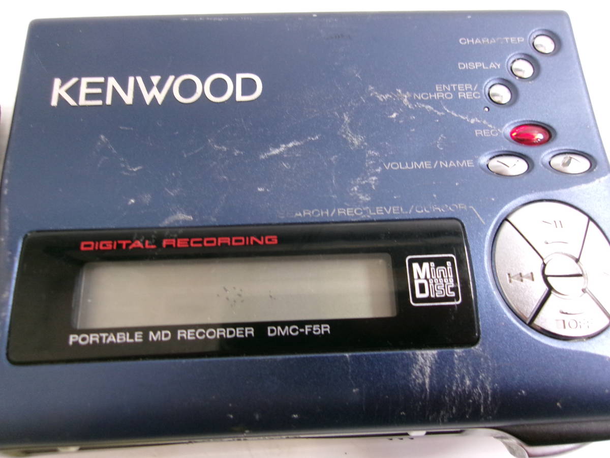 (S-989)KENWOOD ポータブルMDレコーダー DMC-F5R SONY ポータブルカセットプレーヤー WM-F606 ジャンク_画像3