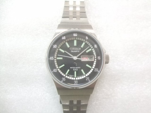 デッドストック未使用70sレアモデルシチズン100mダイバークオーツ腕時計　X601_画像2