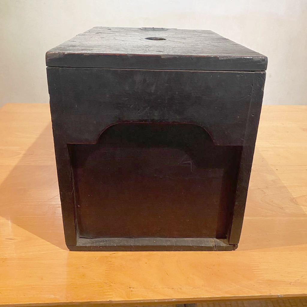 銭箱 古い 時代物 賽銭箱 銭函 木製 太鼓鋲 古道具 貯金箱 小箪笥 古民