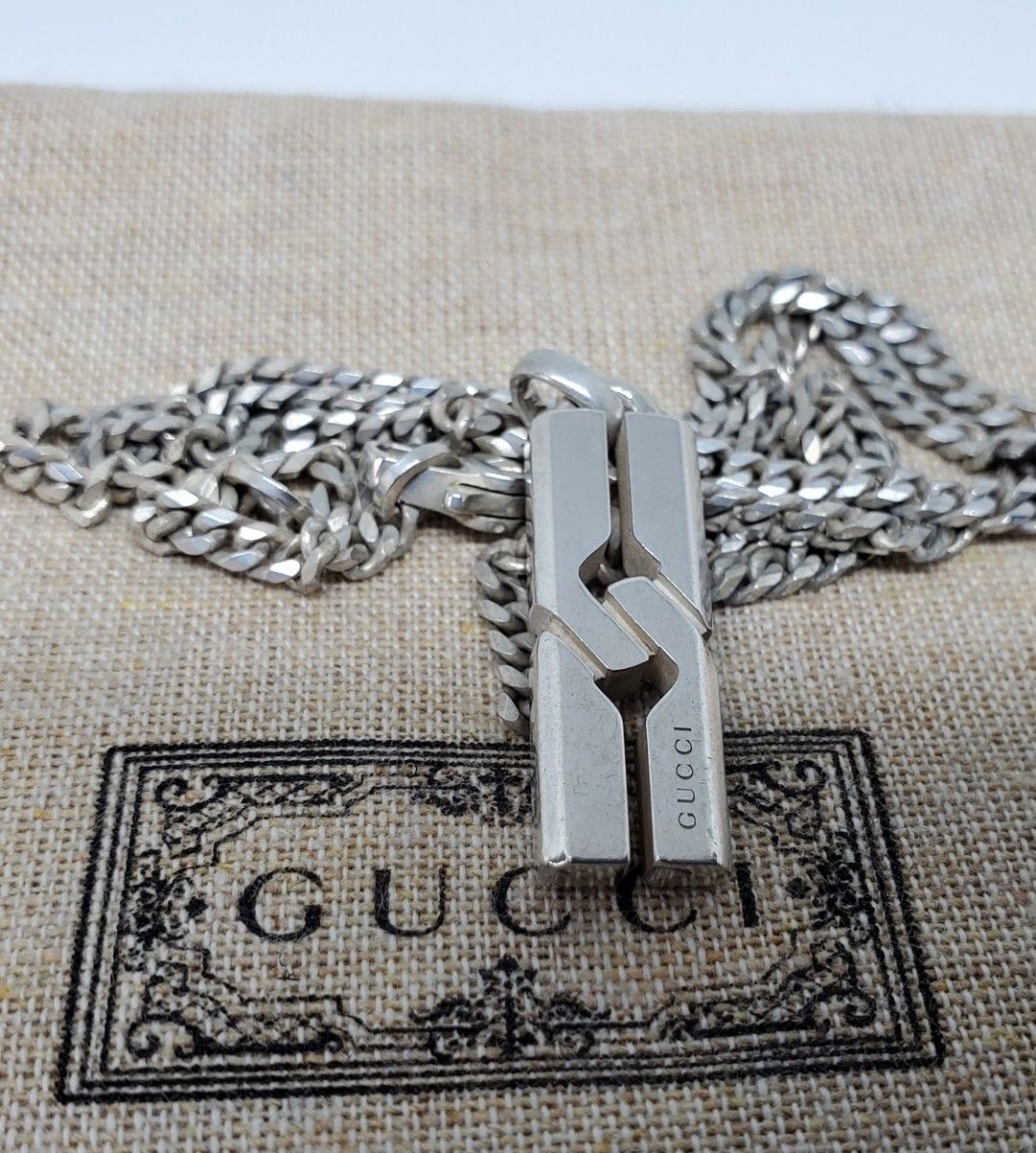 【現行中古品】GUCCI ノットインフィニティ インターロッキング ネックレス