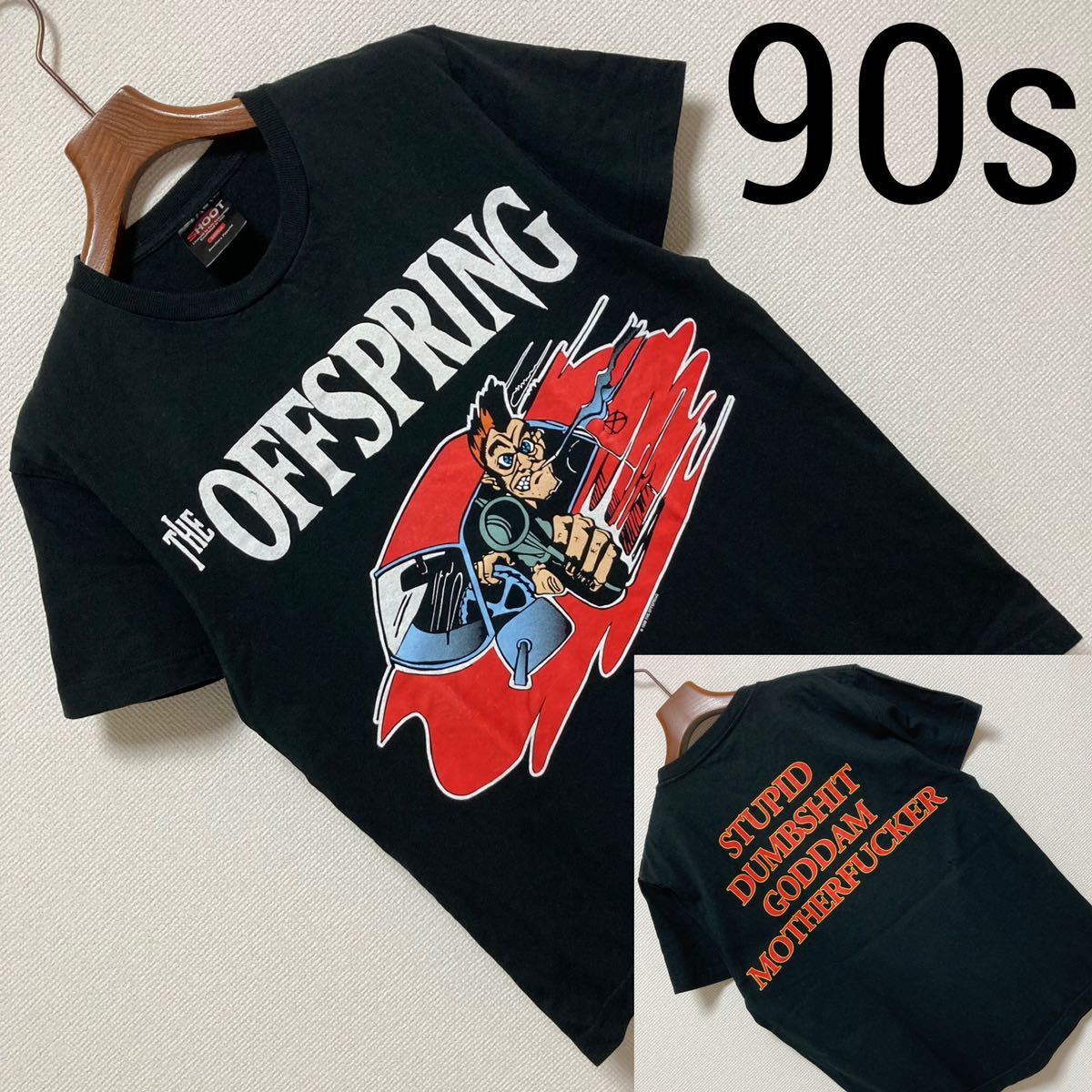 90s Vintage■THE OFFSPRING■バンT Tシャツ S 黒 ブラック オフスプリング 1998 コピーライト SMASH BAD  HABIT