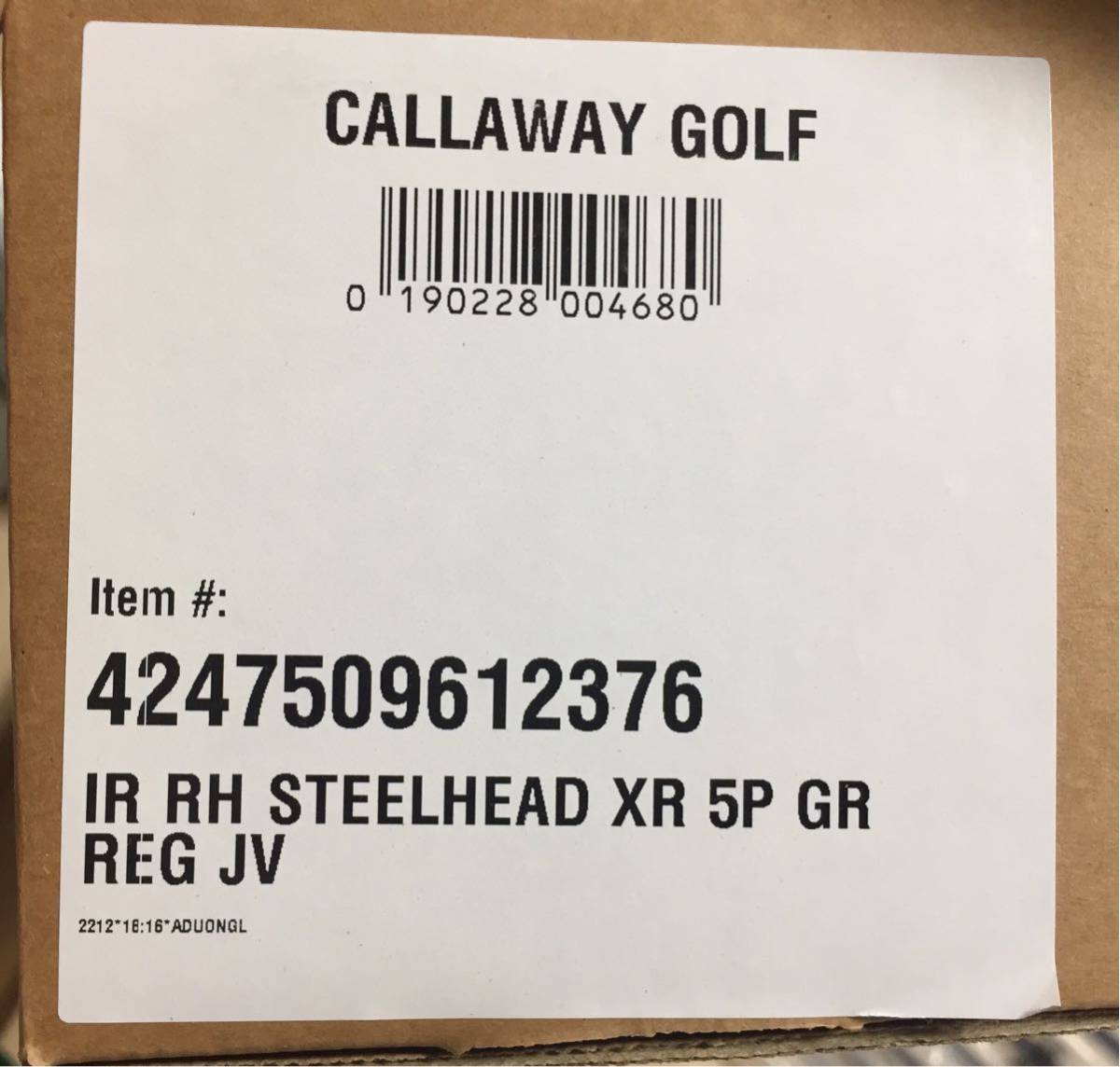 Callaway callaway鋼頭XR鐵（5~9.PW）6件碳R日本規格新貨未使用 <Br> キャロウェイ callaway スチールヘッドＸＲ アイアン（５～９．ＰＷ）6本セット カーボンR 日本仕様 新品未使用