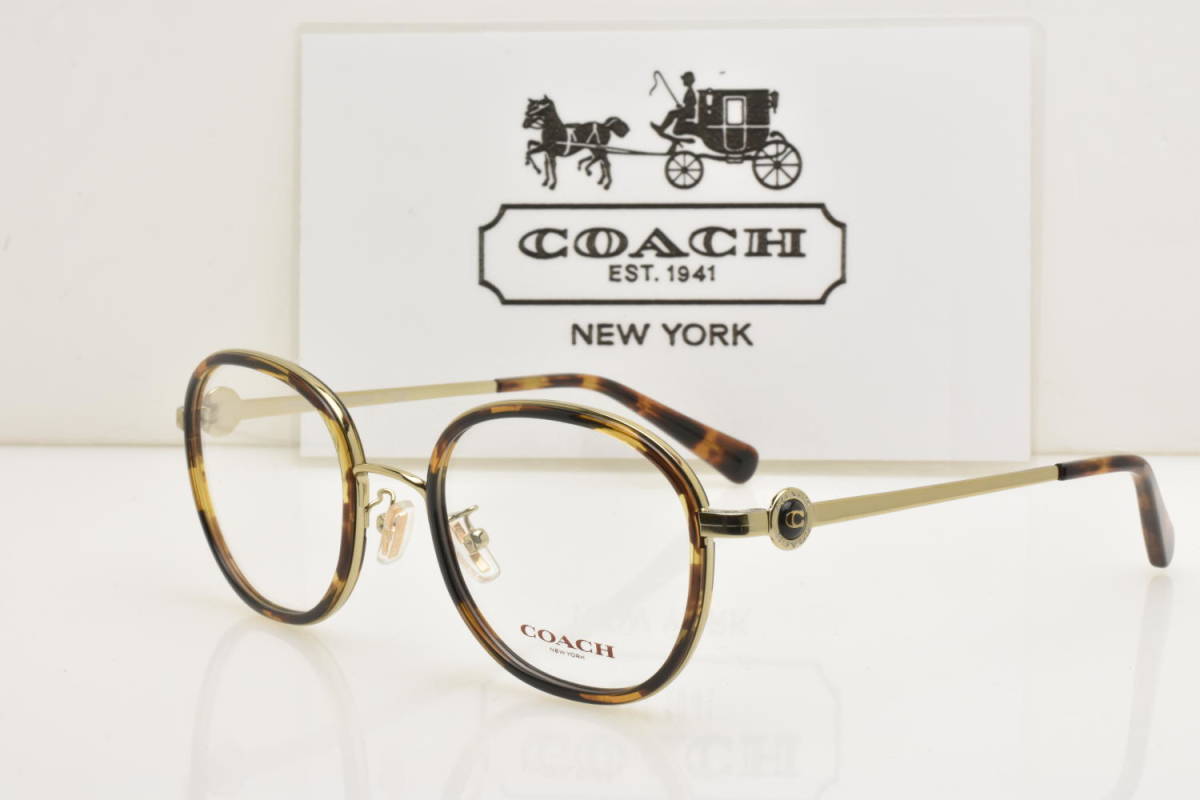 ★新品・正規輸入品！COACH コーチ HC5129 5120 メガネフレーム ジャイニーライトゴールド　ハバナ★_画像1