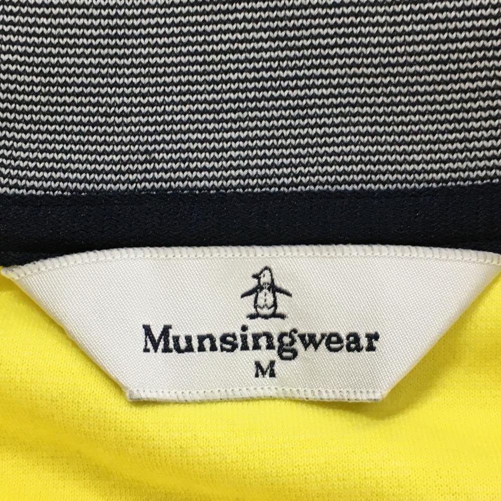 【美品】マンシングウェア 長袖ハイネックシャツ イエロー ハーフジップ レディース M ゴルフウェア Munsingwear_画像4