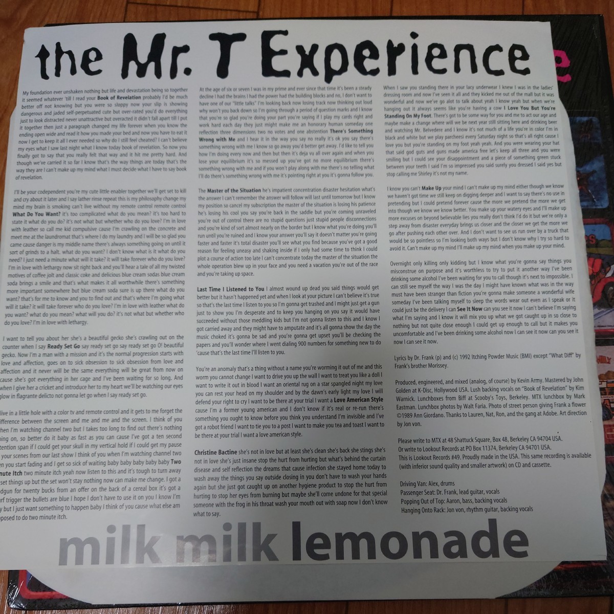 The Mr. T Experience - Milk Milk Lemonade / Mr T. Experience With Sicko Together Tonight 80 Dollars 7” 2枚セット Original_画像5
