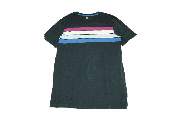 【XXL(18)】 OLD Navy Старая темно-синяя футболка Border Pattern Сплошной цвет Винтаж Винтаж США Старая одежда Старая IB1100