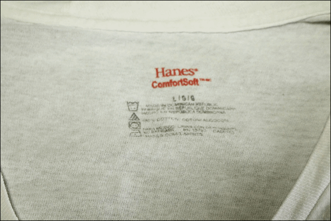 【L】 Hanes ヘインズ Vネック Tシャツ コットン 無地 白 ビンテージ ヴィンテージ USA 古着 オールド IB1121_画像4