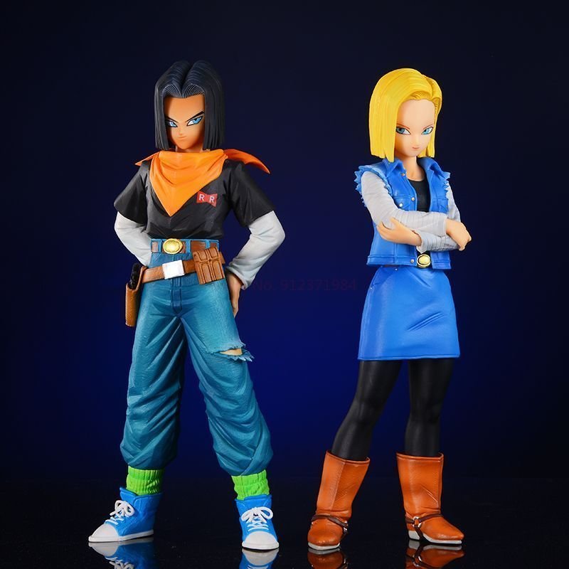 ドラゴンボール 人造人間17号 人造人間18号 2体セット 約24cm PVC