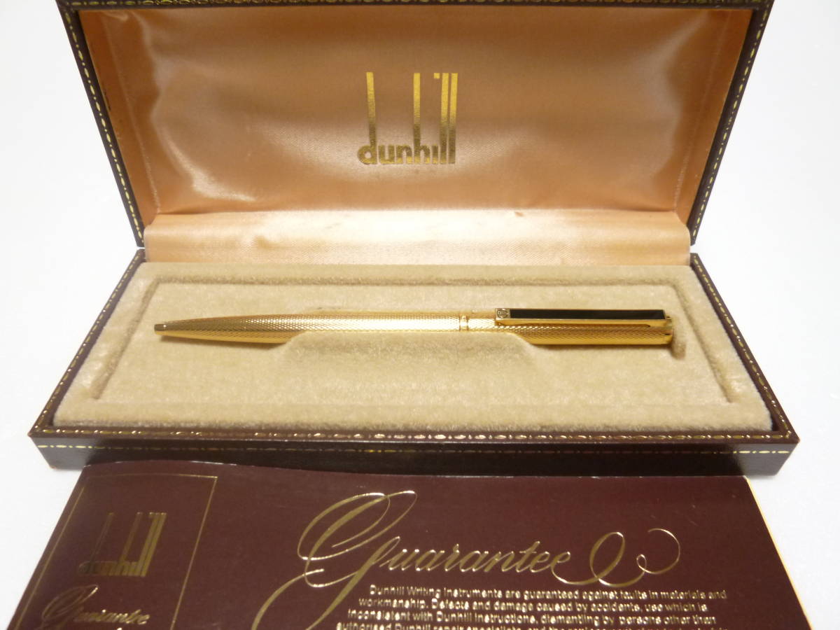 ダンヒル dunhill ジェムライン ボールペン ゴールド&ブラック 極美品