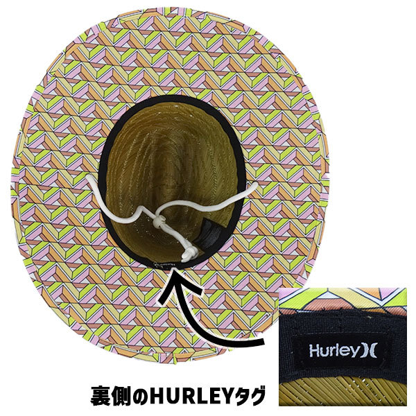 HURLEY 麦わら帽子 DIAMOND STRAW HAT 897 MAGIC EMBER ハーレー HAT/ハット 帽子 ストローハット 送料無料[返品、交換不可]_画像6