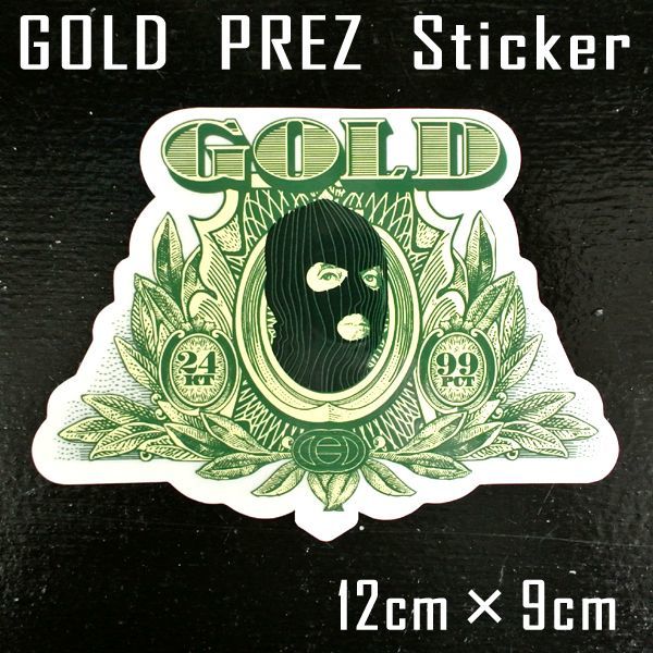 値下げしました！GOLD/ゴールド STICKER/ステッカー 【PREZ】_画像1