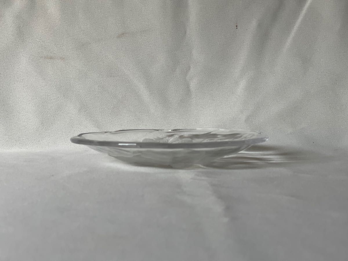 レトロなガラスのお皿　3枚セット(18cm)