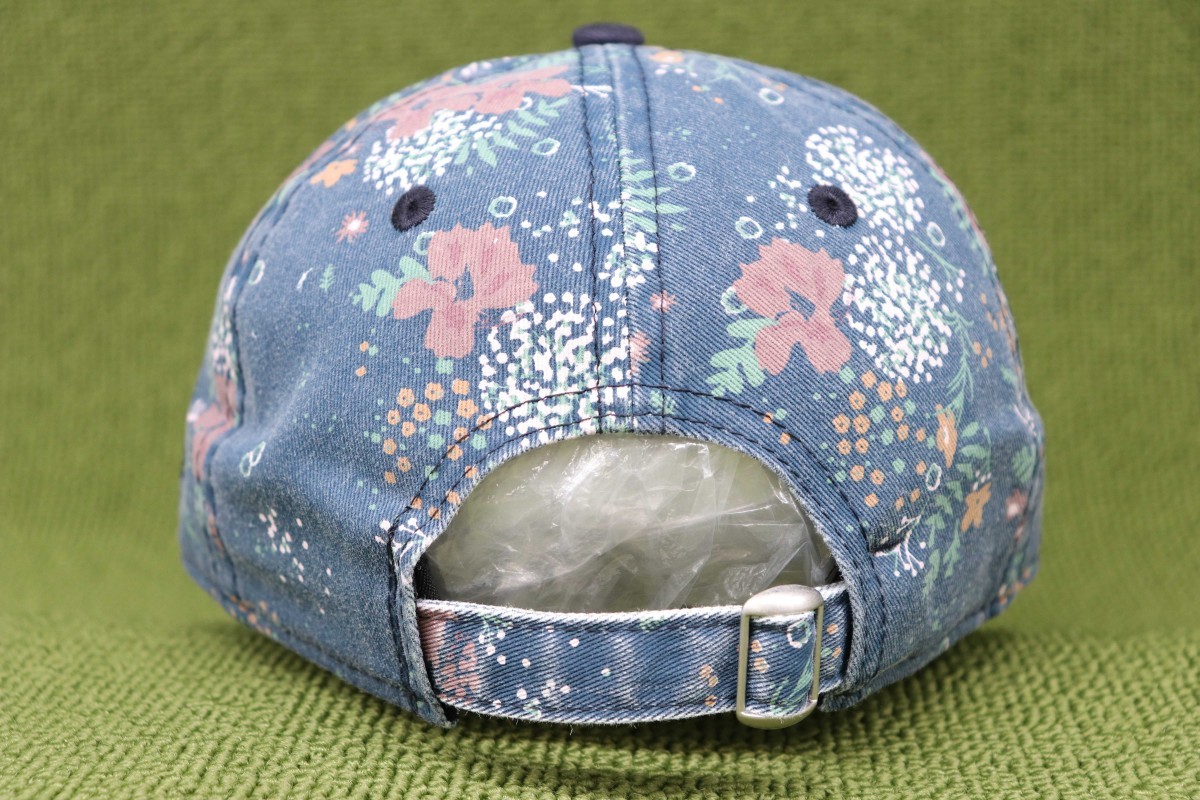 54-58cm新品 MLB シカゴ ホワイトソックス ニューエラ NEWERA 花柄 バイオウォッシュ加工 デニム インディゴ キャップ 帽子 管理nskm_画像4