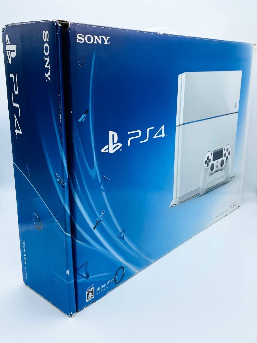 箱付 中古 PlayStation4 グレイシャー・ホワイト 500GB (CUH1100AB02)【メーカー生産終了】
