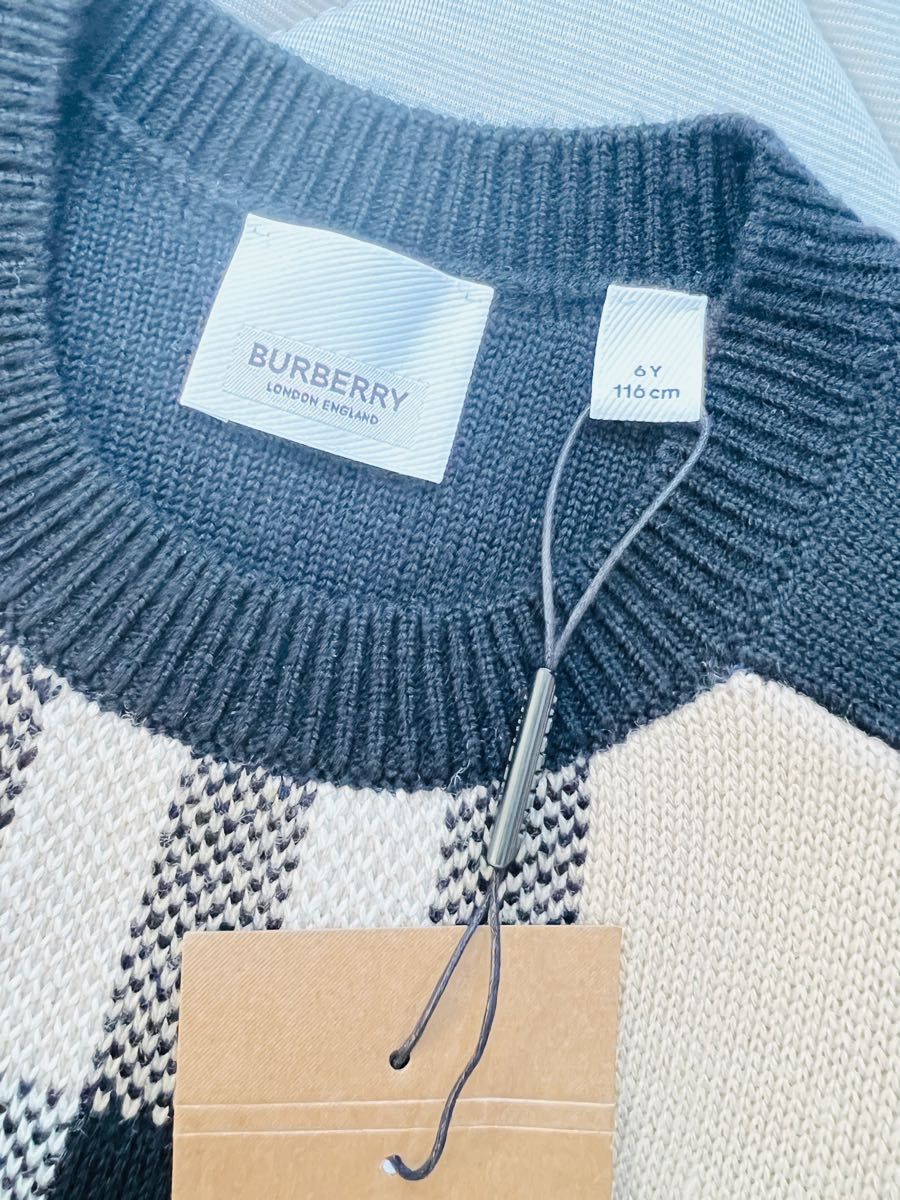 BURBERRY バーバリー ワンピース　キッズ　ニット 116cm