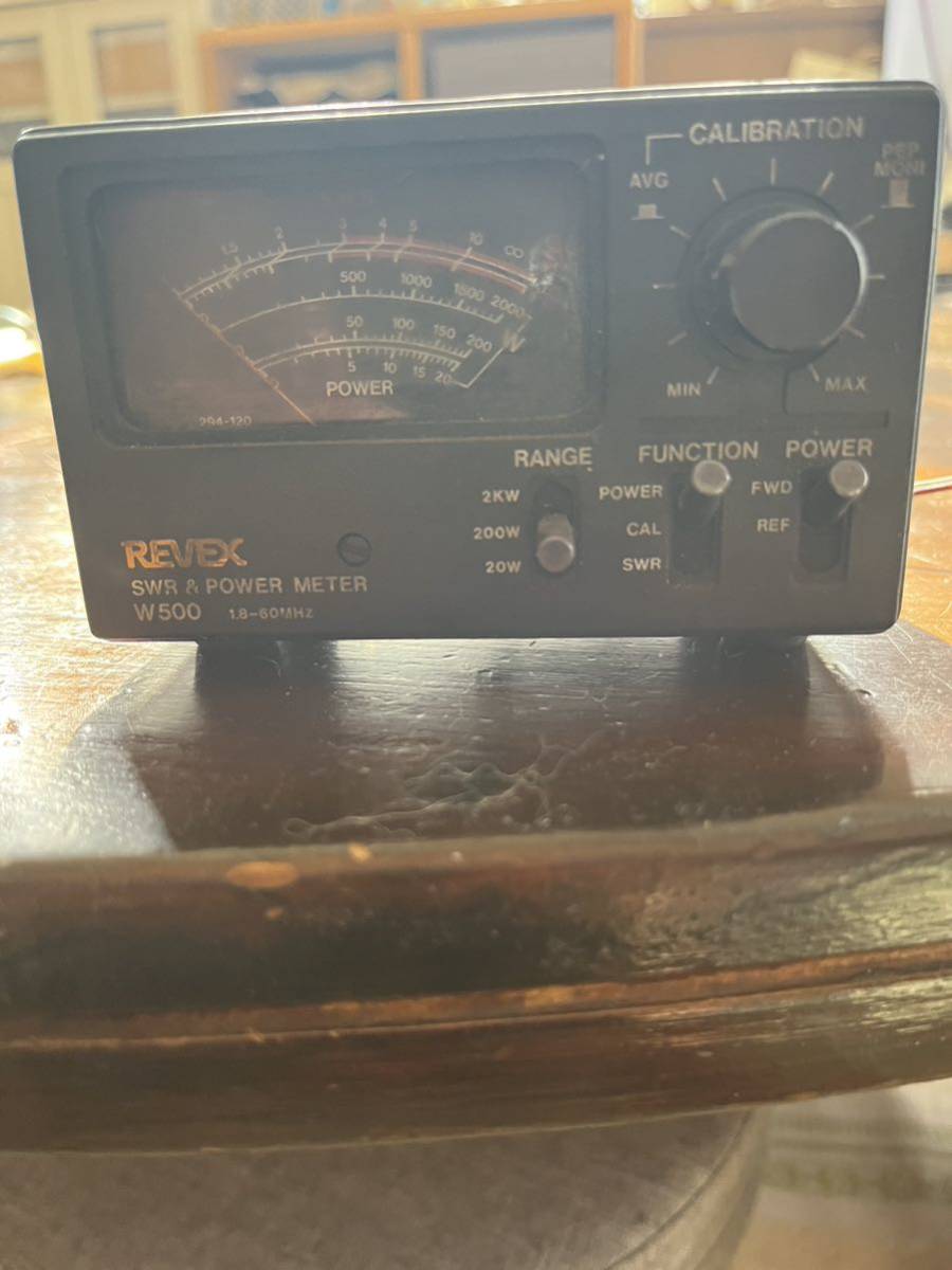 希少】CB無線 REVEX SWR&POWER METER W500 1.8-60MHz 中古品 ①
