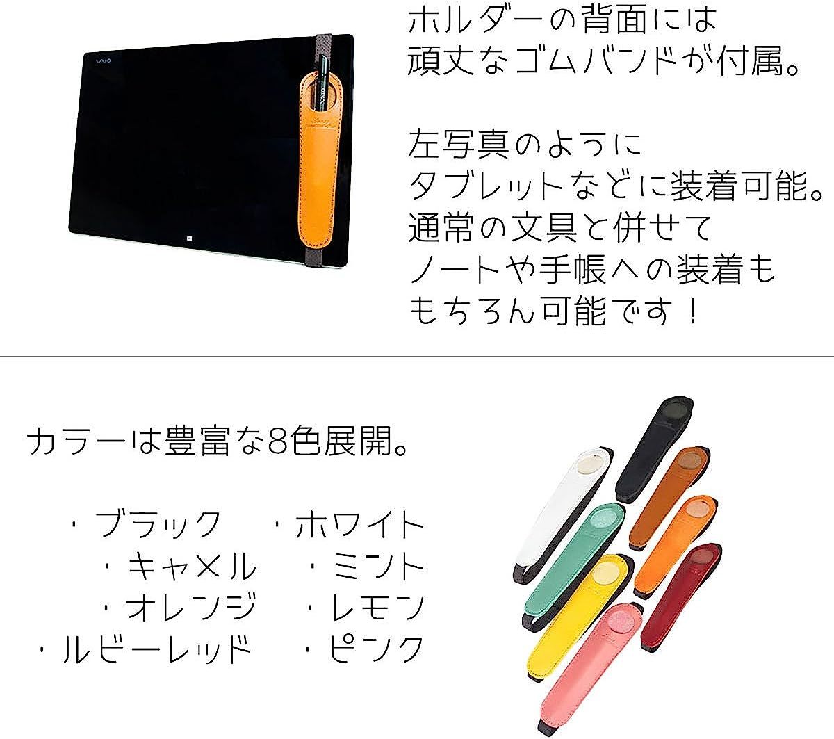 本革ペンホルダー ケース ボールペン タッチペン ブラック 万年筆 1本収納 牛革 筆記用具 ハンドメイド エイジング 筆箱 大切なペンを保管!_画像3