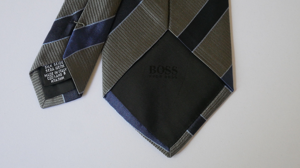 【HUGO BOSS ヒューゴボス】USED ブランドネクタイ/m53-GG3-16-20_画像5