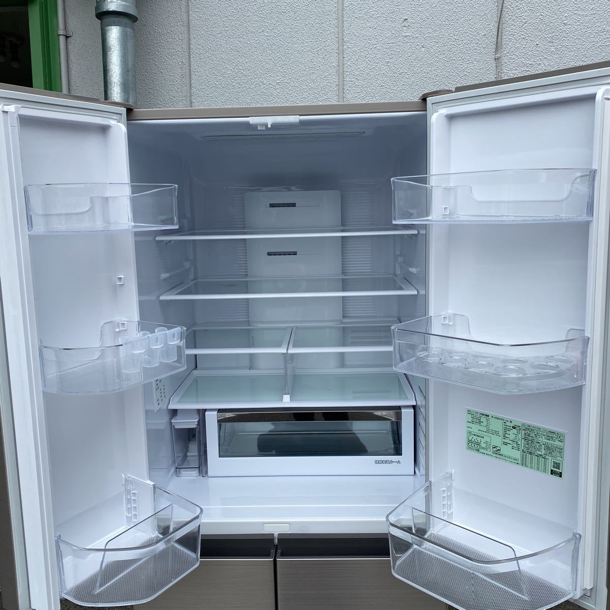 安価 日立 冷蔵庫 幅65cm 485L ハーモニーシャンパン R-HW49S N 6ドア