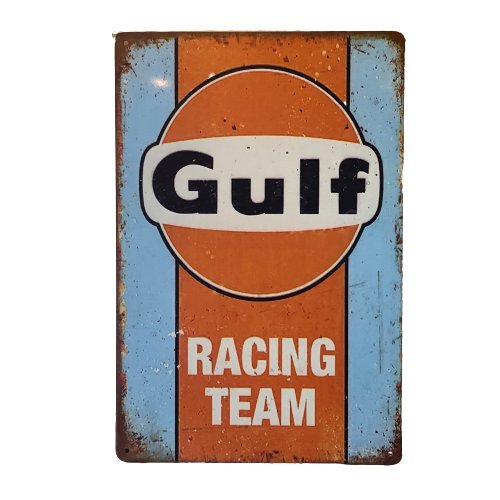  Vintage steel табличка Gulf RACING TEAM american смешанные товары жестяная пластина табличка 