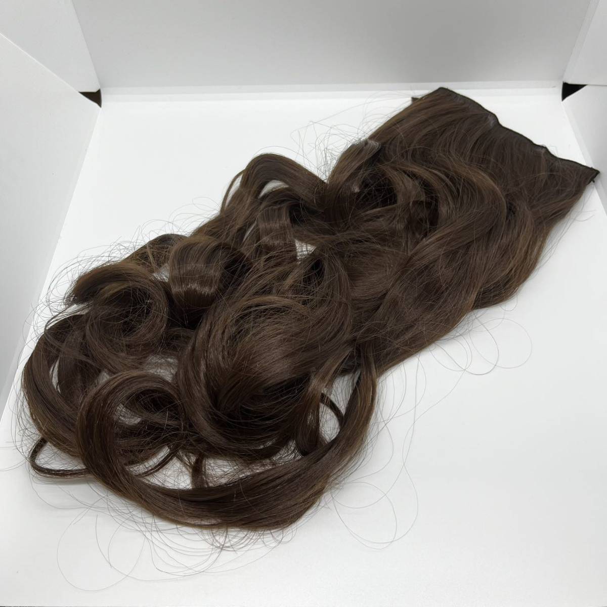 1 jpy auction ek stereo to coil . perm hair - light brown hair extension natural hair clip 60cm wave long wig 