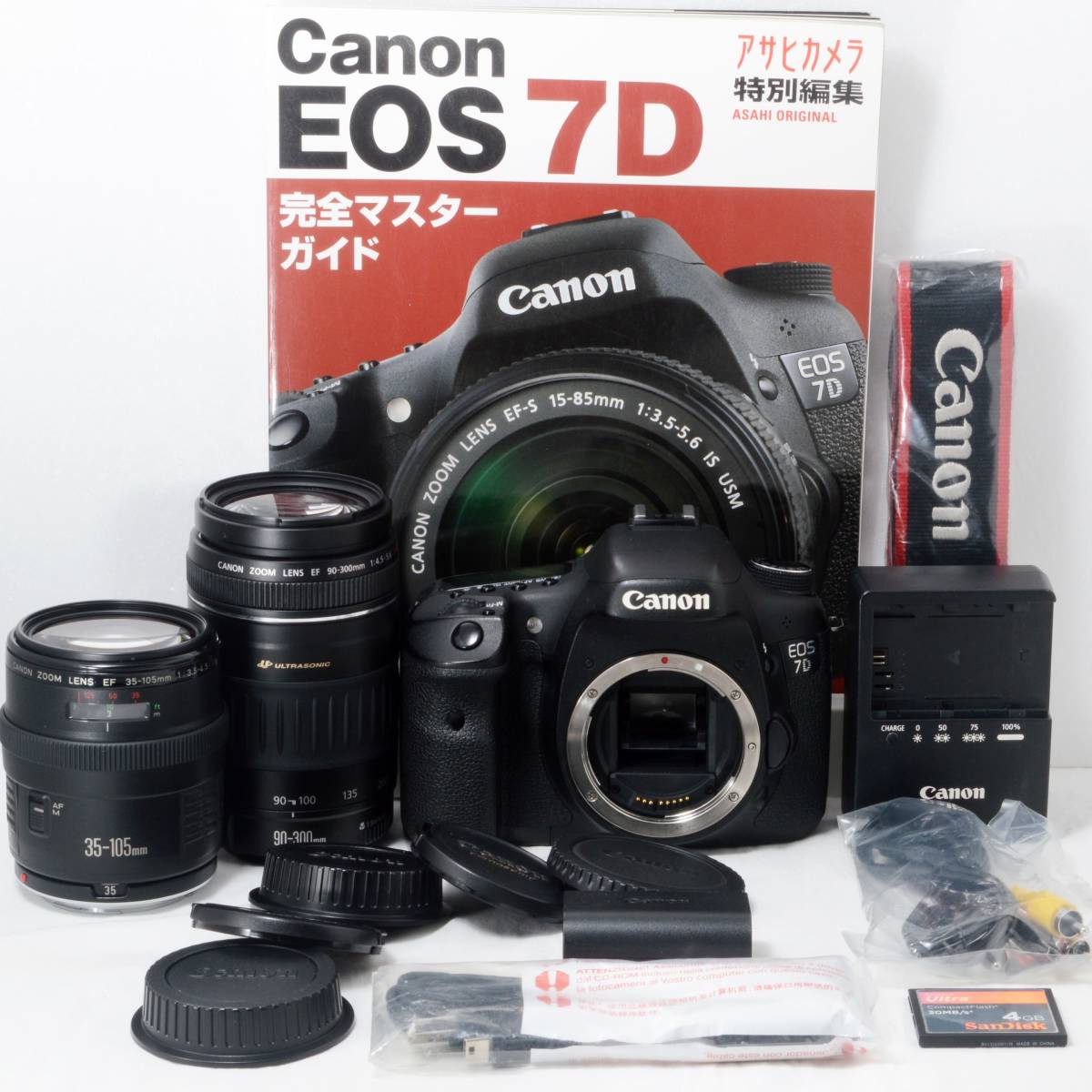 ☆本格的な外観の一眼レフ☆Canon キャノン EOS 7D 35-105 90-300mm