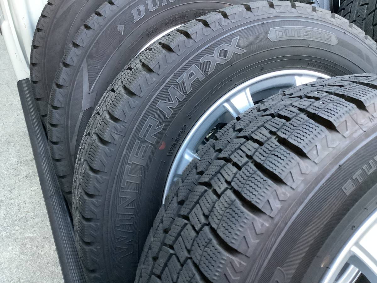 美品ガリ傷なし　15x6J インセット53 PCD114.3 5穴　2020年　ダンロップ　バリ溝スタッドレス　185/65R15 フリード_画像7