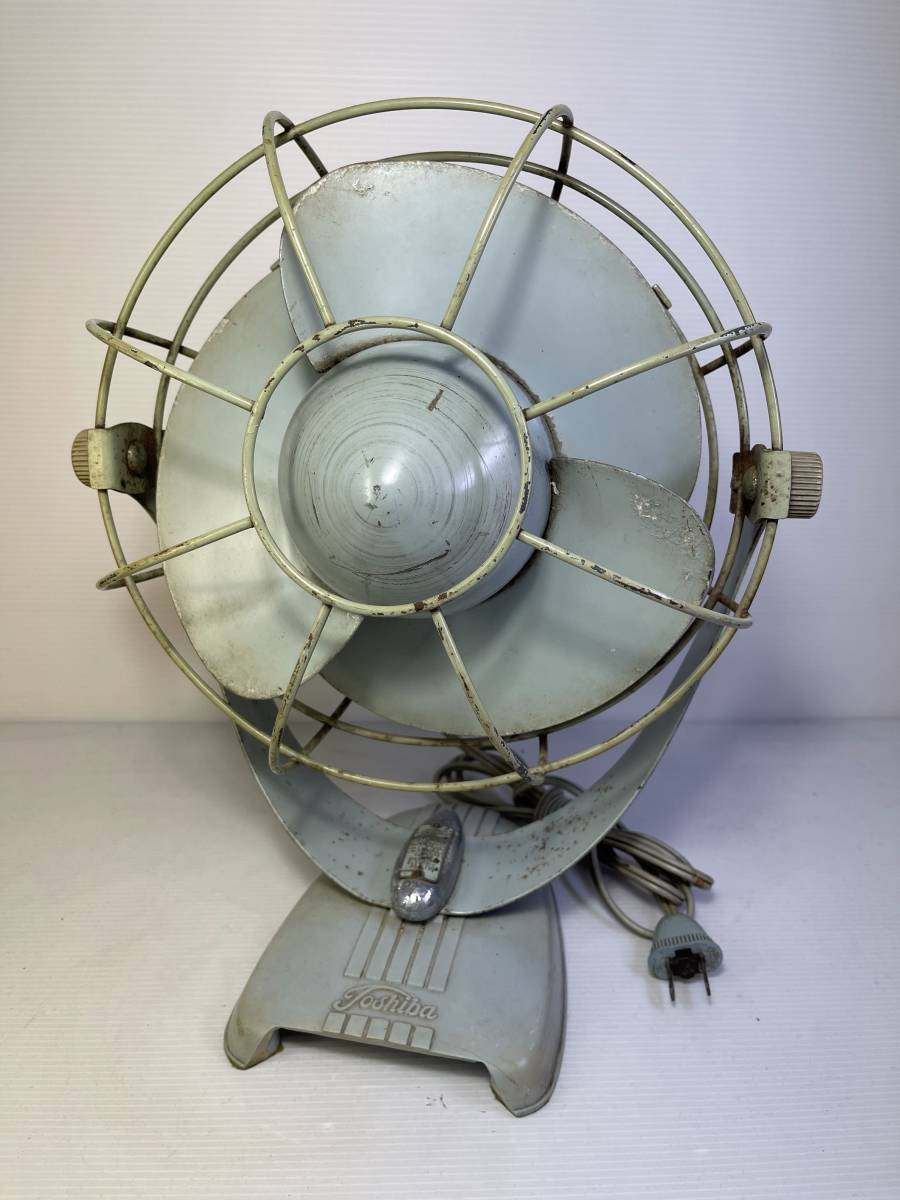 希少東芝A.C ELECTRIC FAN 卓上扇風機アルミ3枚羽根動作確認済TOSHIBA