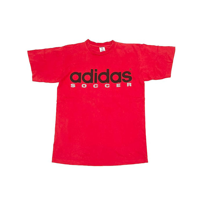 【送料無料】レア USA製 90s adidas SOCCER ロゴ Tシャツ vintage 古着 フーリガン カジュアルズ