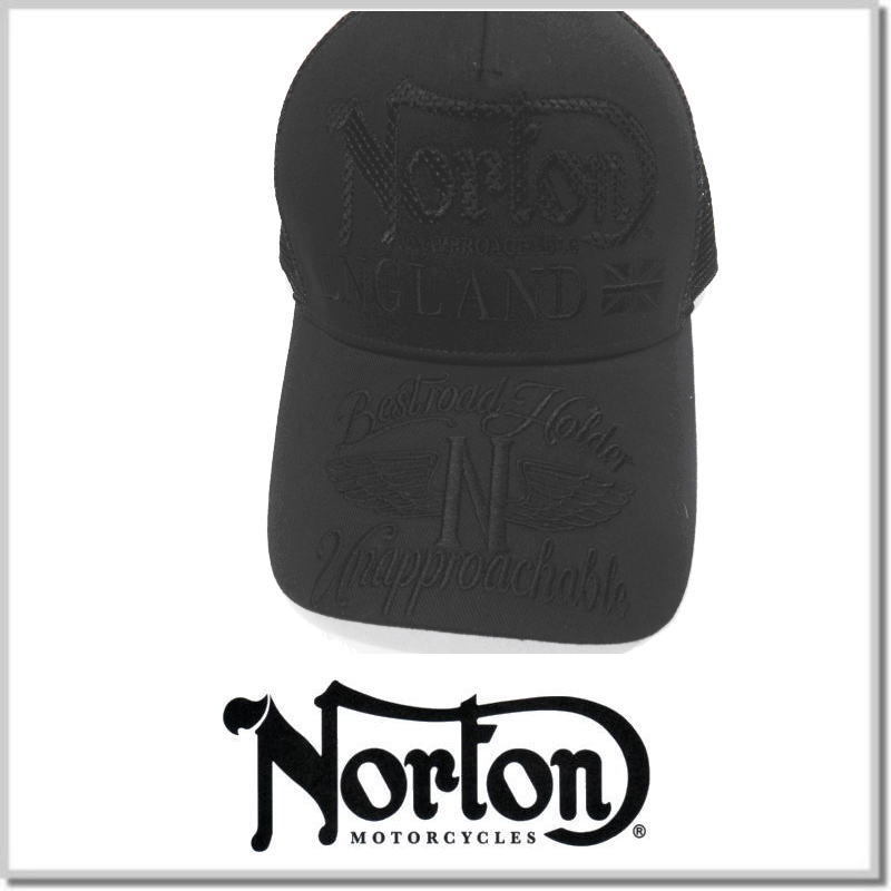 ノートン Norton モーターサイクル ブラック メッシュ キャップ 232N8707 CAP 帽子 HAT_画像2