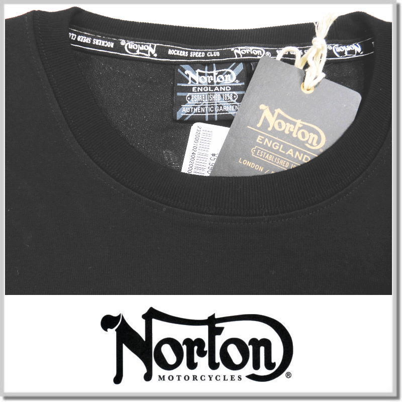 ノートン Norton モーターサイクル ブラック T 232N1024-L 半袖Tシャツ カットソーの画像2