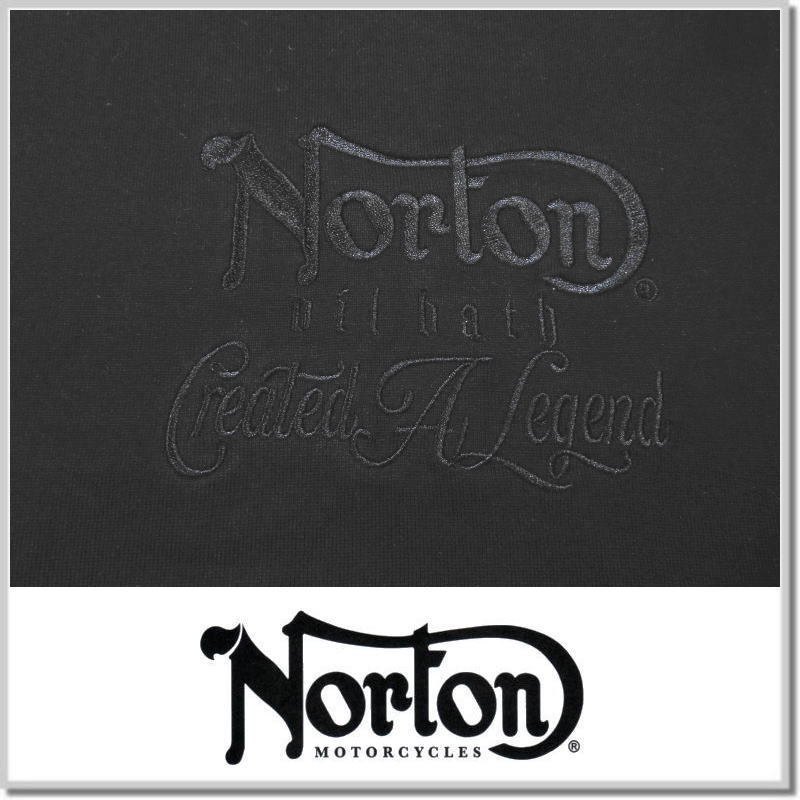 ノートン Norton モーターサイクル ブラック T 232N1024-L 半袖Tシャツ カットソーの画像3