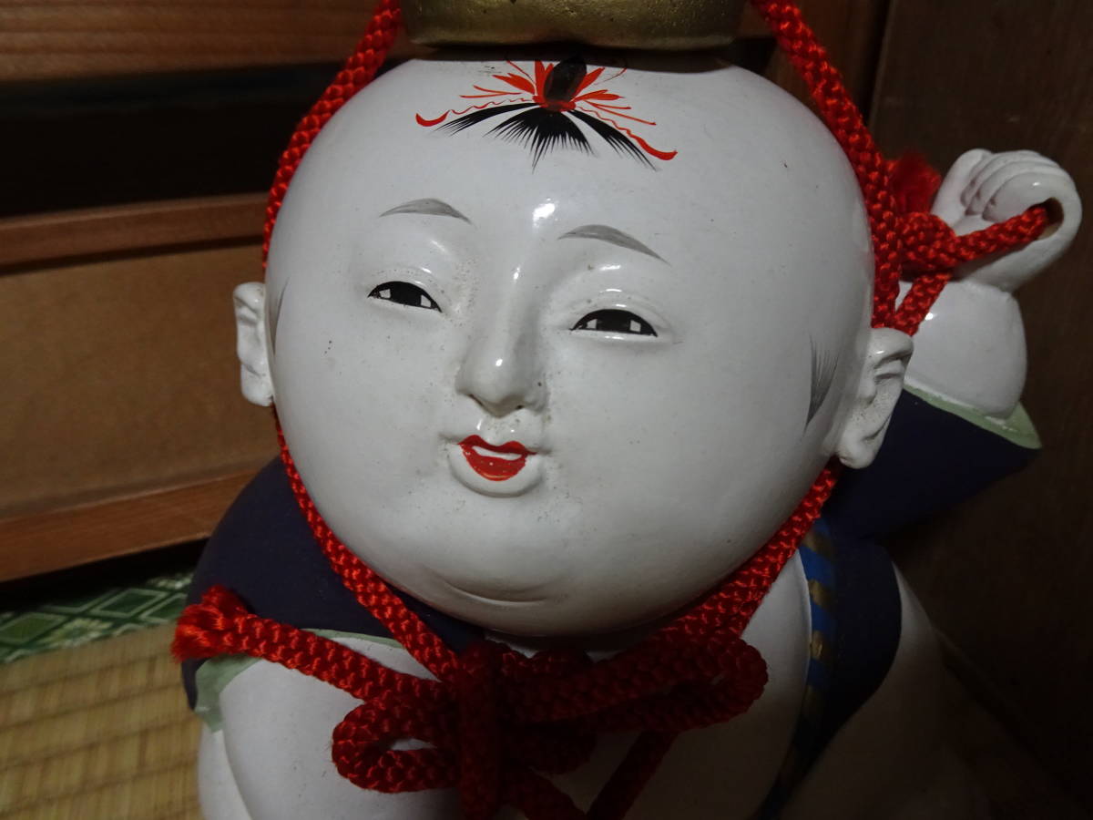 10500円 昭和レトロ/打ち出の小槌を引っ張る大きな古い御所人形 10500円 昭和レトロ/打ち出の小槌を引っ張る大きな古い御所人形