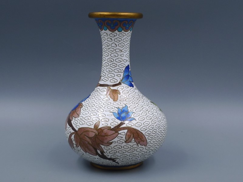 大人の上質 中国古美術 唐物 景泰藍 七宝焼 花