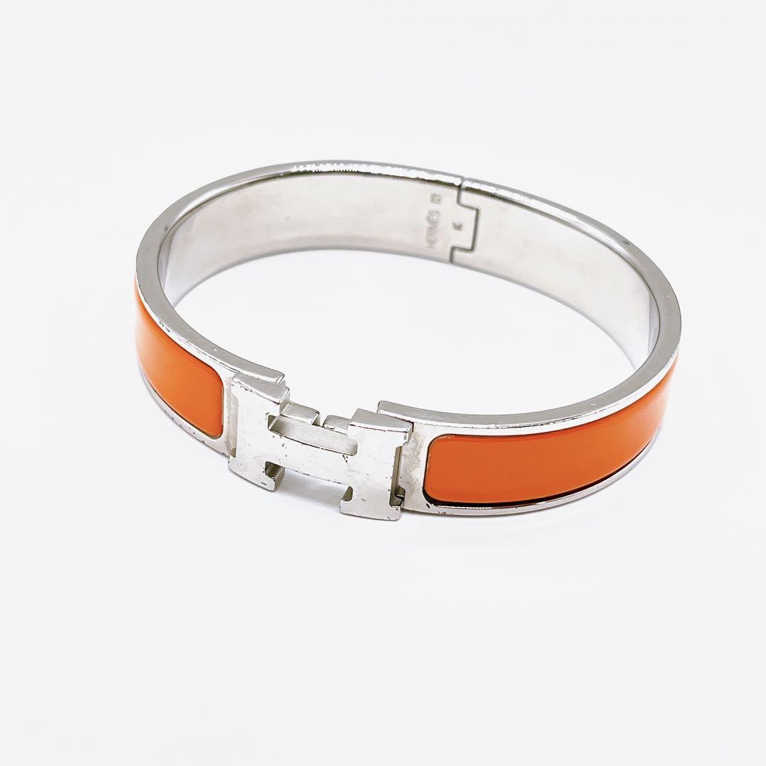 エルメス Hバングル クリッククラックPM オレンジ ブランド HERMES