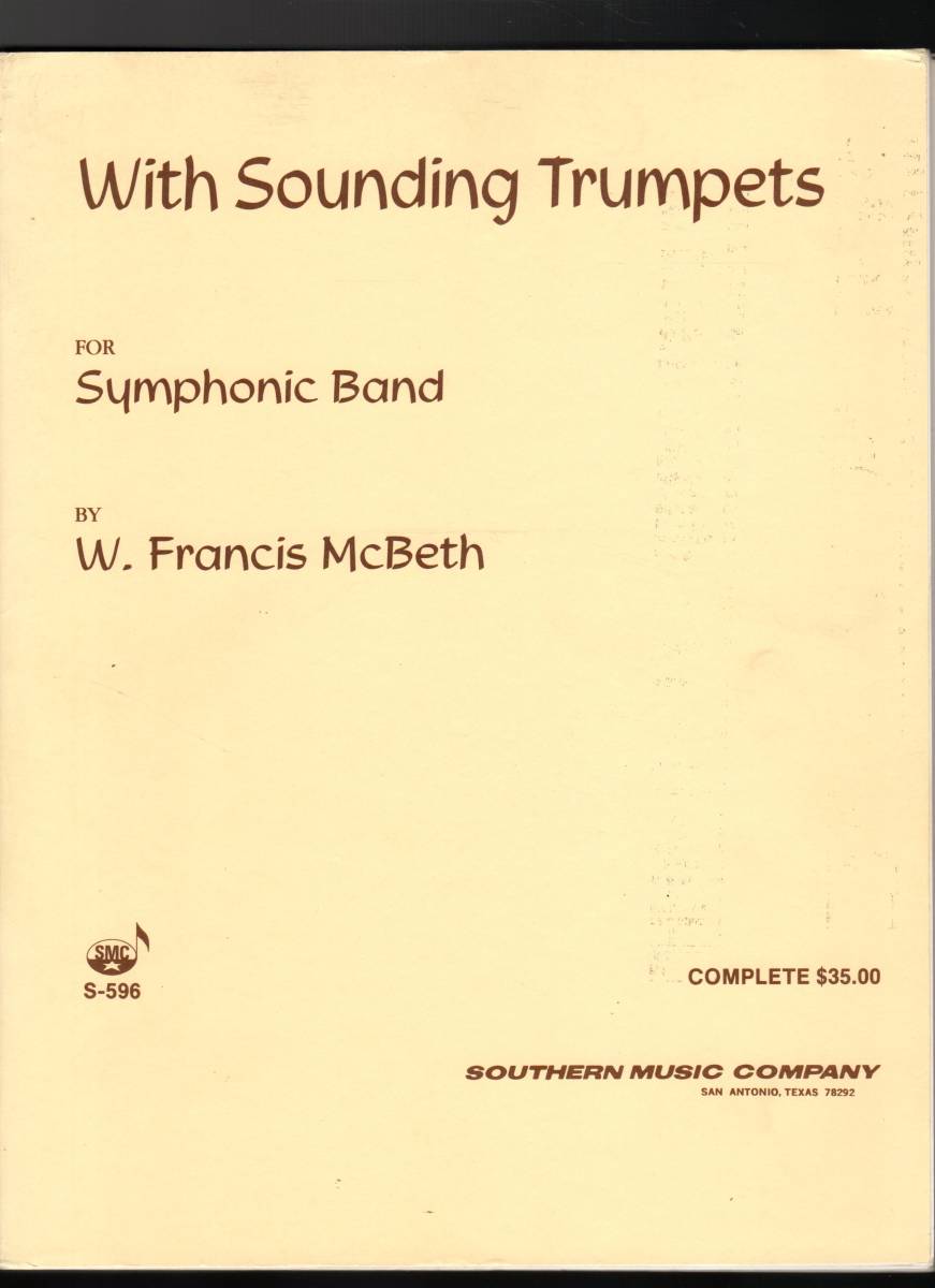 吹奏楽楽譜/W.フランシス・マクベス:ウィズ・サウンディング・トランペッツ/試聴可/With Sounding Trumpets