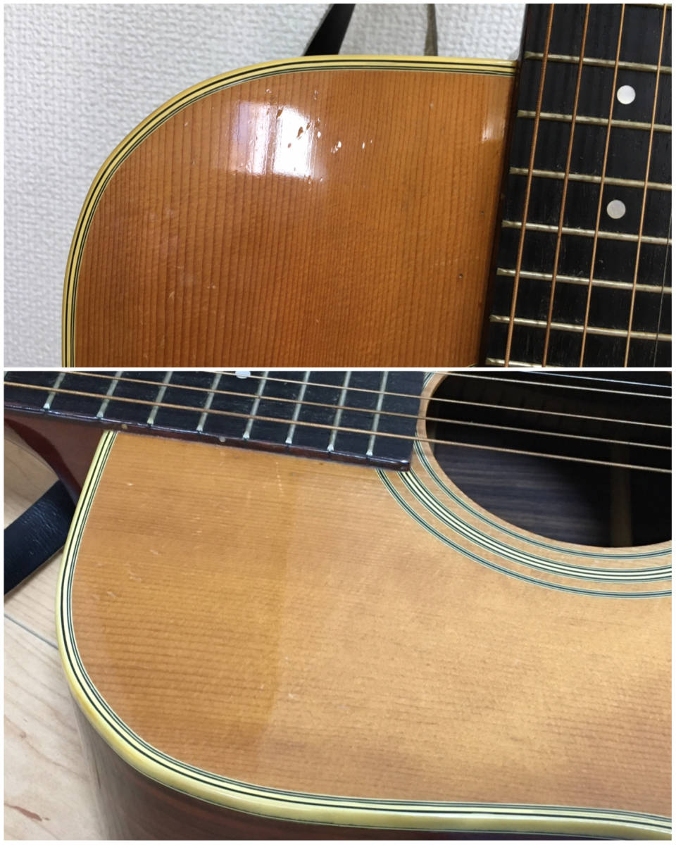 【A848】松岡良治 R.Matsuoka ギター LUTHIER Dreadnought アコースティックギター アコギ ケース付/発泡スチロール/軽量の画像5