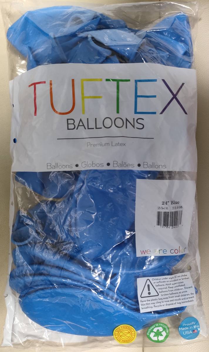 誕生日プレゼント 風船 TUFTEX(TufーTex タフテックス) 24インチ(約60CM) ブルー その他