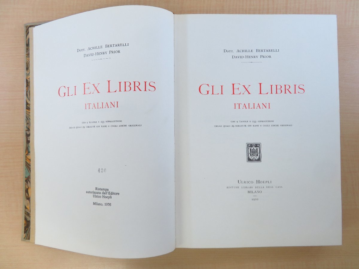 Achille Bertarelli, David Henry Prior『Gli ex libris Achille Bertarelli, David Henry Prior『Gli ex libris
