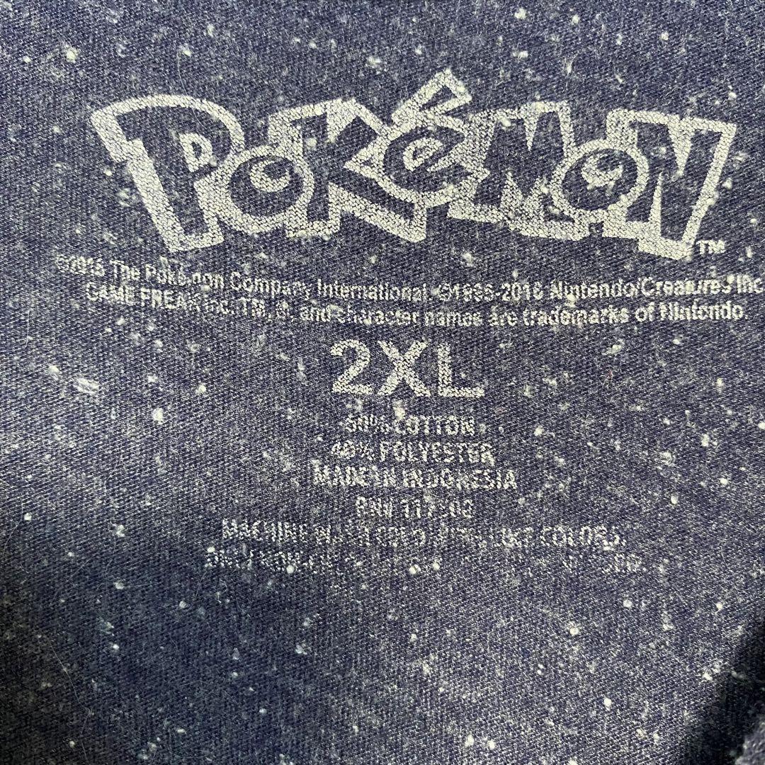 【入手困難】Pokemon ポケモン　Tシャツ　2XLサイズ　ビッグプリント　フシギダネ　ヒトカゲ　ゼニガメ　ニャース　初代　キャラクター_画像7