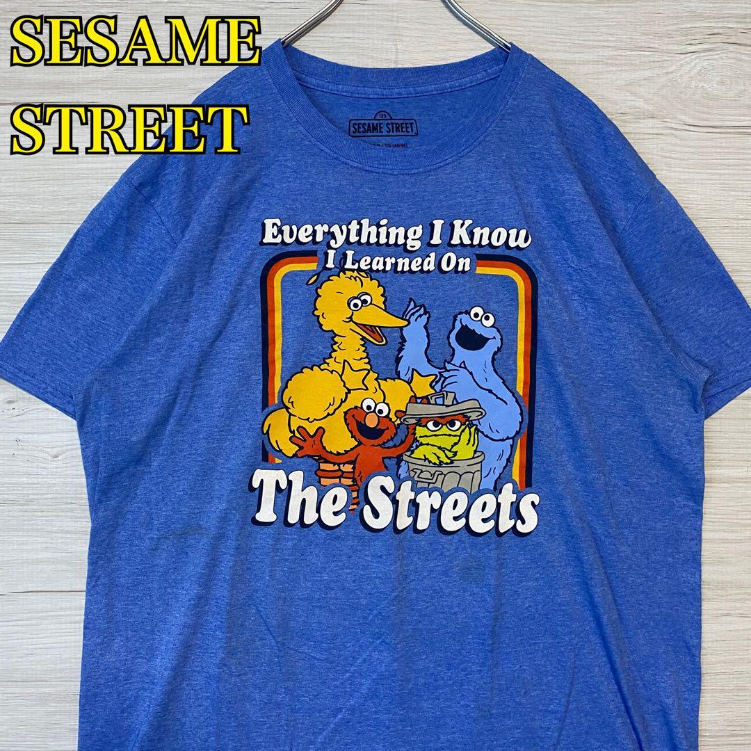 【入手困難】SESAME STREET セサミストリート　Tシャツ XLサイズ　ゆったり　キャラクター　一点物　レア　半袖　アニメ　映画　海外輸入_画像1
