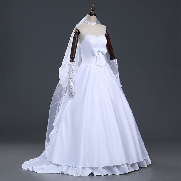xd227Fate/Zero 十周年 ウエディングドレス セイバー (Saber) アルトリア ハロウィン コスプレ衣装