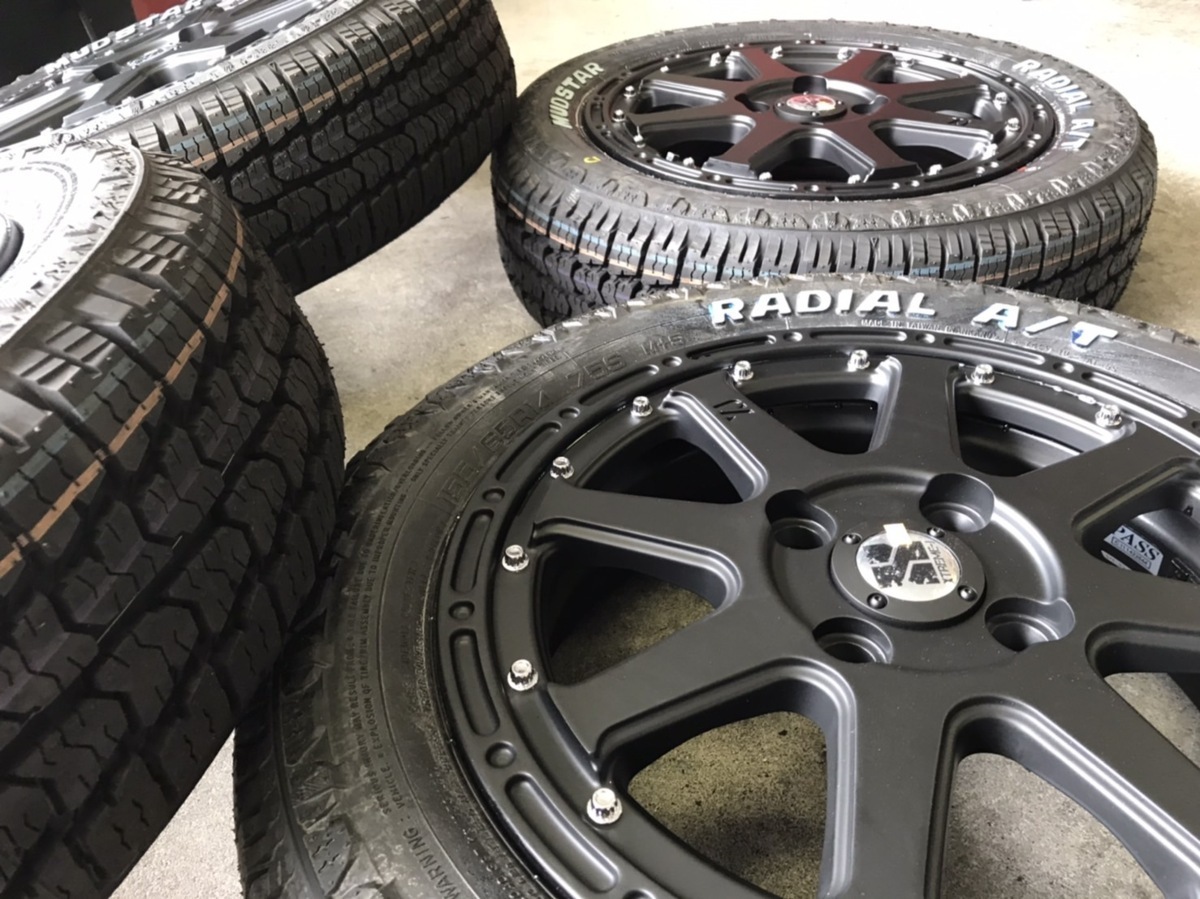 4本セット XTREME-J エクストリームJ 14X4.5 4/100 MUDSTAR RADIAL A/T 155/65R14 マッドスター ホワイトレター AT 軽自動車 N-BOX アルト_画像5